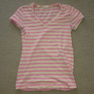 J.Crew Striped V-Neck